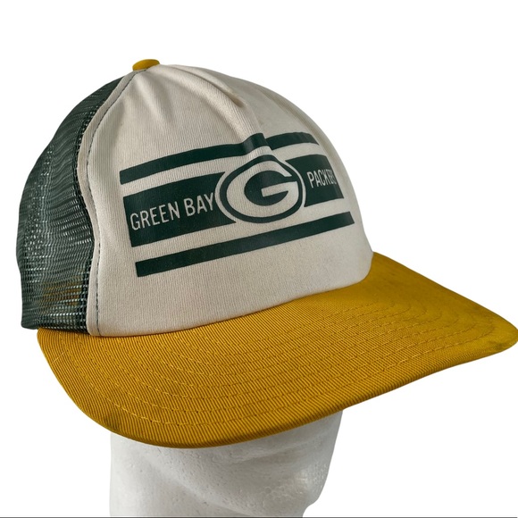 Vintage Other - Vintage Rare Green Bay Packers 1980s Trucker SnapBack Mesh Baseball Hat Cap AJD!
